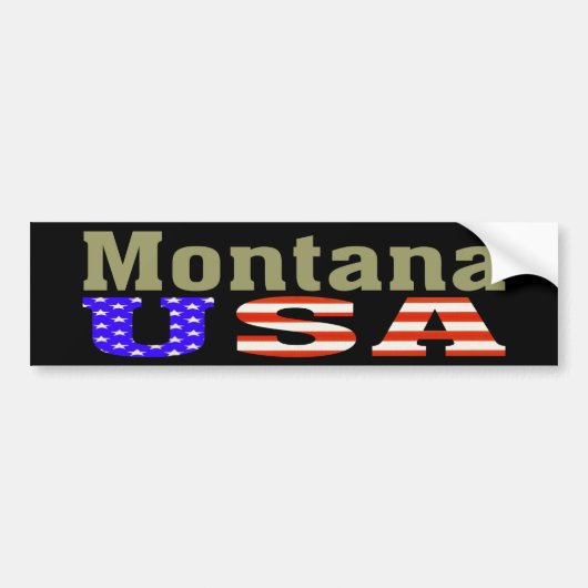 Montana USA! Bumpersticker (Voorkant)