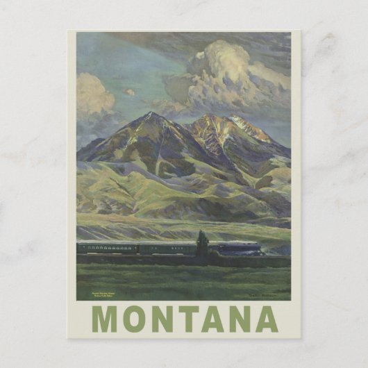 Montana USA vintage briefkaart (Voorkant)