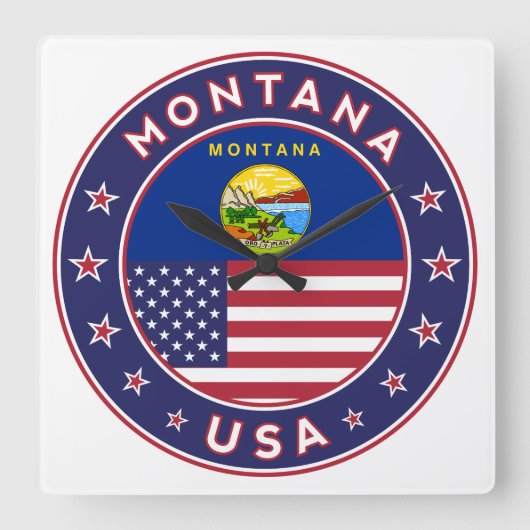Montana Vierkante Klok (Voorkant)