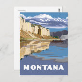 Montana vintage-reisstijl briefkaart (Voorkant / Achterkant)