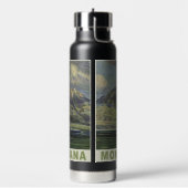 Montana Vintage Travel aangepast monogram Waterfles (Links)
