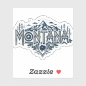 Montana Vinyl Sticker | Big Sky Country Mountain (Feuille)