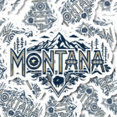 Montana Vinyl Sticker | Big Sky Country Mountain