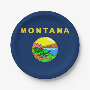 Montana vlag papieren bordje