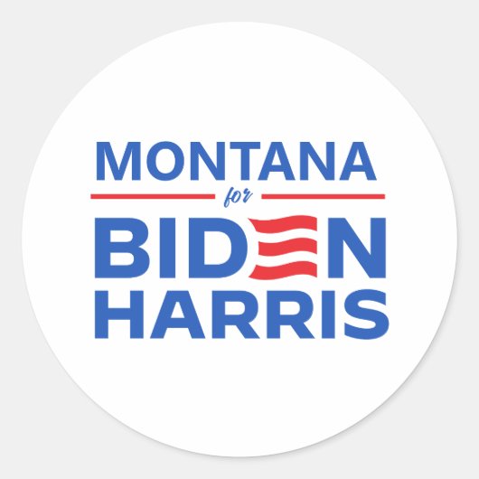 Montana voor Biden Harris Ronde Sticker (Voorkant)