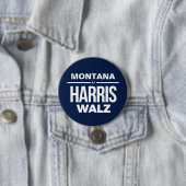 Montana voor Harris Walz Ronde Button 7,6 Cm (In situ)