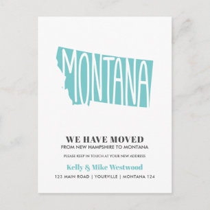 MONTANA We hebben New Address New Home verplaatst Briefkaart