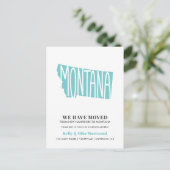 MONTANA We hebben New Address New Home verplaatst Briefkaart (Staand voorkant)