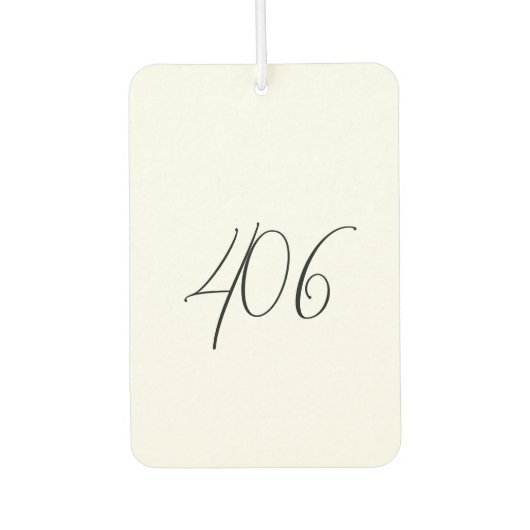 Montana White met zwarte streepjescode luchtverfri Luchtverfrisser (Voorkant)