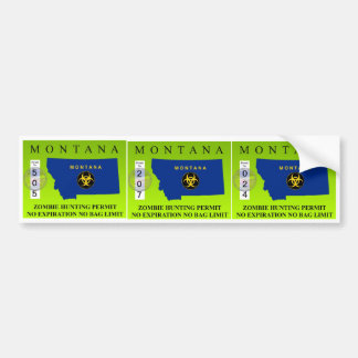 Montana Zombie Hunting Permit Bumpersticker