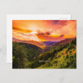 Montana Zonsondergang Briefkaart (Voorkant / Achterkant)