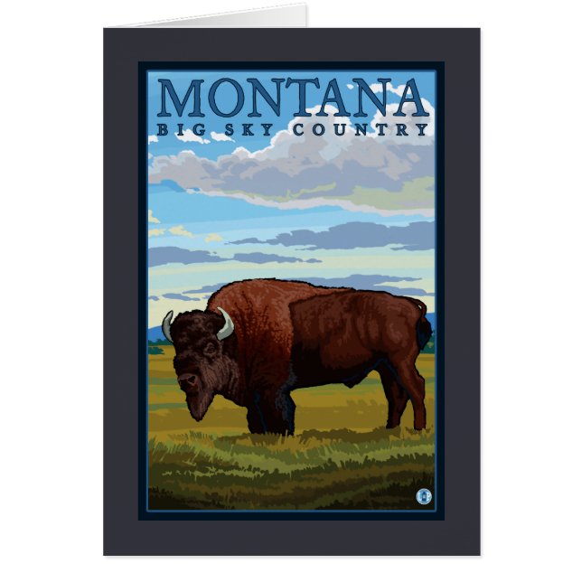MontanaBison Vintage Travel Poster (Voorkant)