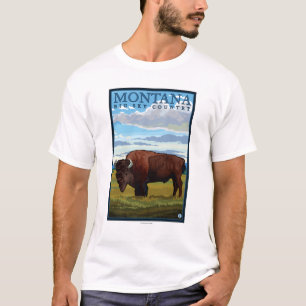 MontanaBison Vintage Travel Poster T-shirt