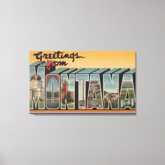 MontanaLarge Letter ScenesMontana Canvas Afdruk (Voorkant)