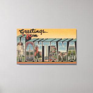 MontanaLarge Letter ScenesMontana Canvas Afdruk
