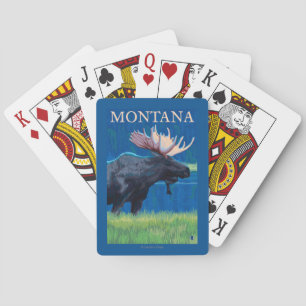 MontanaMoose Vintage Travel Poster Speelkaarten