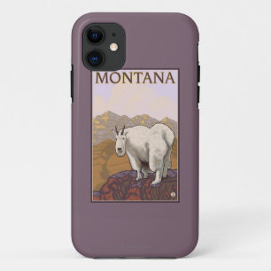 MontanaMountain Geit Vintage Reisposter iPhone 11 Hoesje