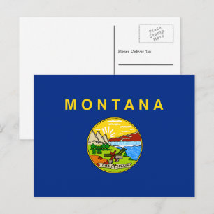 Montanan Vlag, Vlag van Montana Briefkaart