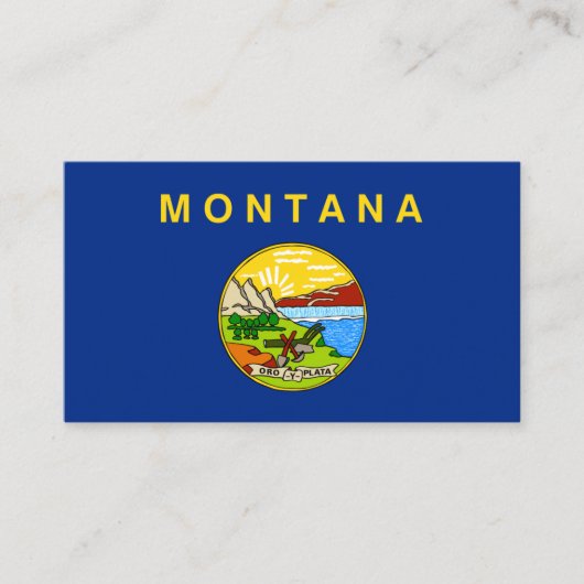 Montanan Vlag, Vlag van Montana Visitekaartje (Voorkant)