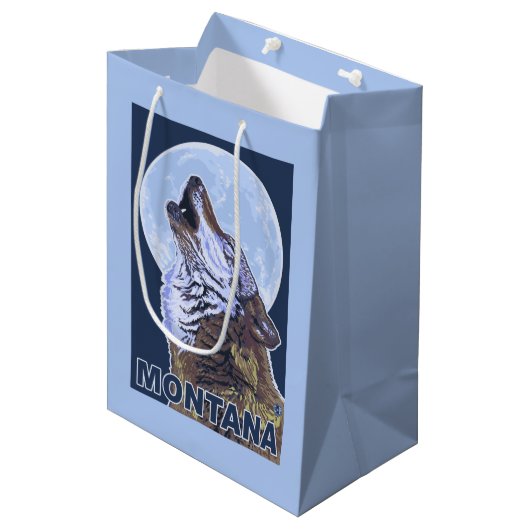 MontanaWolf Howling Medium Cadeauzakje (Voorkant Gekanteld)