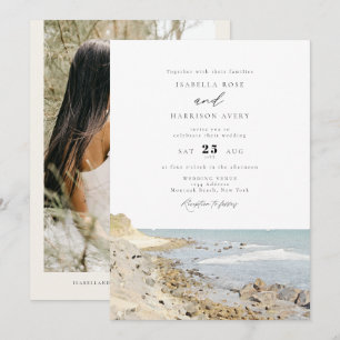 MONTAUK Beach New York Waterverf Wedding Invitati Kaart
