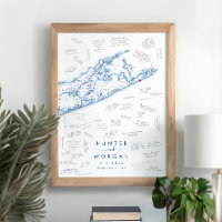 Montauk Hamptons Mariage Moderne Poster du livre d