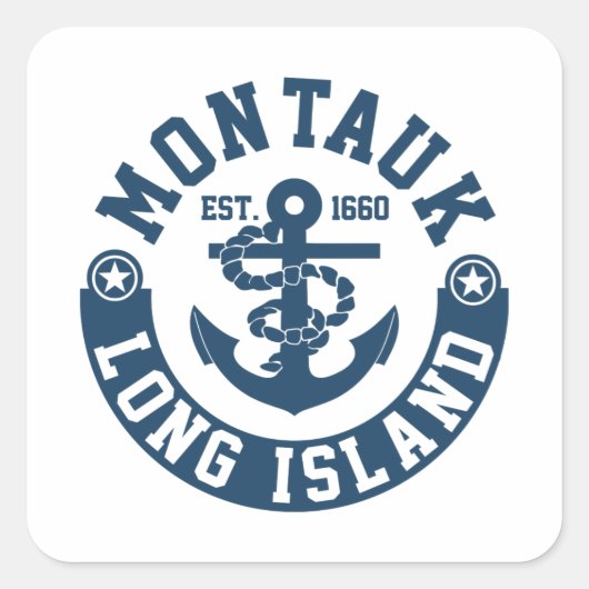 Montauk Long Island Vierkante Sticker (Voorkant)