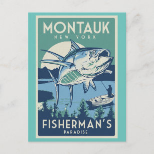 Montauk New York paradis des pêcheurs Carte postal