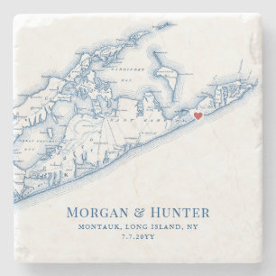 Montauk NY Hamptons Bestemming Huwelijksgunst Stenen Onderzetter