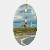 Montauk Point Lighthouse Keramisch Ornament (Rechts)