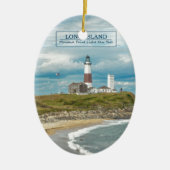 Montauk Point Lighthouse Keramisch Ornament (Voorkant)