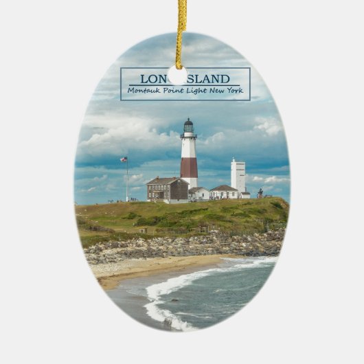 Montauk Point Lighthouse Keramisch Ornament (Voorkant)