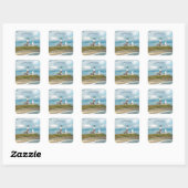 Montauk Point Lighthouse Vierkante Sticker (Vel)
