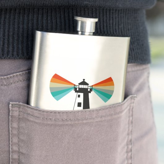 Montauk Point, vuurtoren in New York, regenboog Flacon (Voorbeeld)