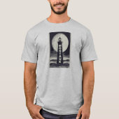 Montauk Point vuurtoren Moon T-shirt (Voorkant)