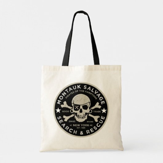 Montauk Salvage Co. Logo Canvas tas (Achterkant)
