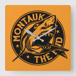 Montauk Salvage Co. Montauk De Eindwandklok Vierkante Klok