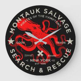 Montauk Salvage Co. Octopus Large Wall Clock Grote Klok