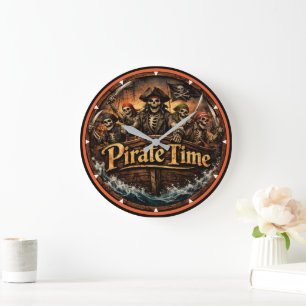 Montauk Salvage Co. Piratentijd Muurklok Grote Klok