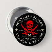 Montauk Salvage Co. Red Pirate Button (Voorkant /achterkant)