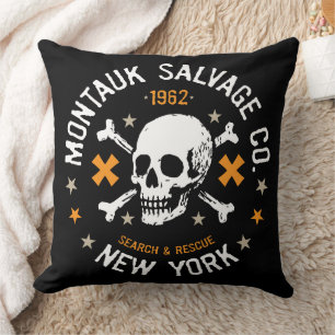 Montauk Salvage Co. Schedel Logo Kussen 6