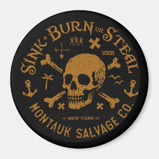 Montauk Salvage Co / Sink, Burn Or Steel Knop Magneet