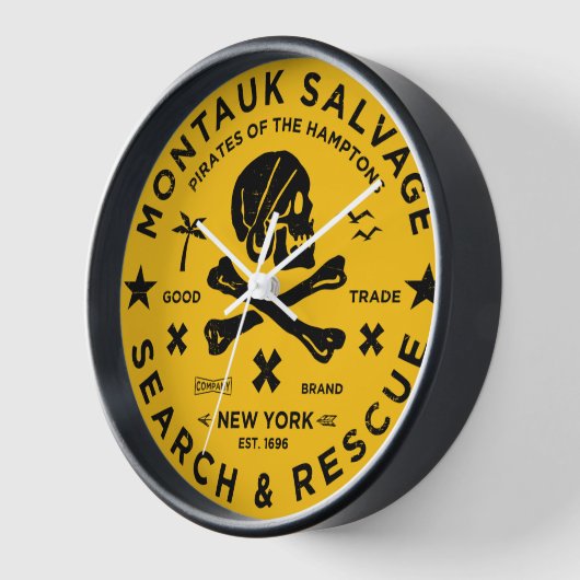 Montauk Salvat Co. Pirate Wall Horloge v2 (Angle)