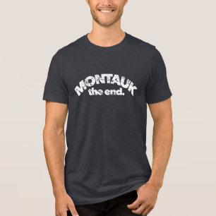Montauk The End Long Island New York Ditch Plains Tri-Blend Shirt