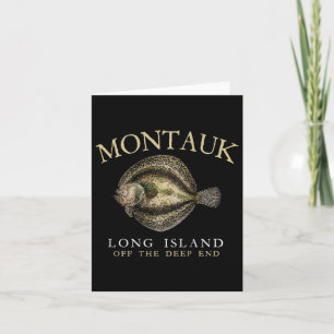 Montauk uit de Deep End Fluke Flounder Gevist op Kaart