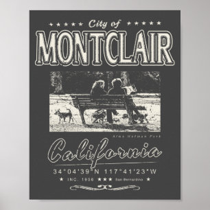 MONTCLAIR SAN BERNARDINO - VINTAGE VAN CALIFORNIË POSTER