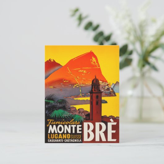 Monte Brè, Lugano, Zwitserland Briefkaart (Staand voorkant)