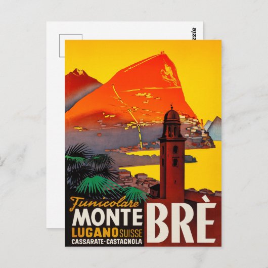 Monte Brè, Lugano, Zwitserland Briefkaart (Voorkant / Achterkant)