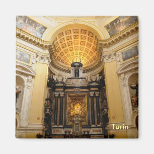 Monte Cappuccini kerk op berg in Turijn Magneet