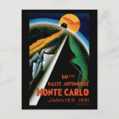 Monte Carlo Auto Rally ~  Automobile Ad Briefkaart (Voorkant)